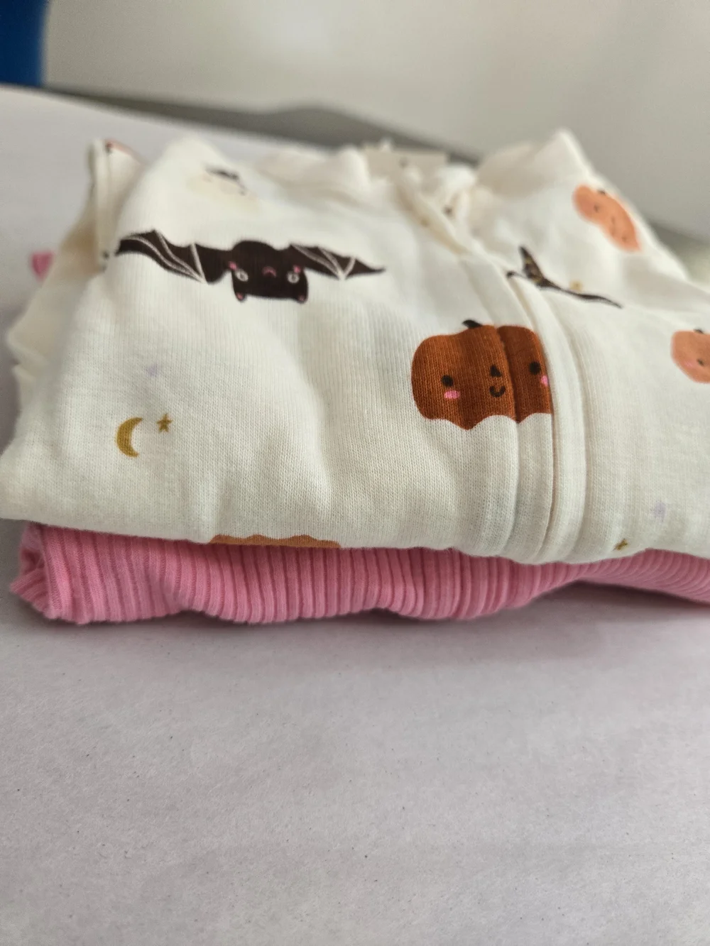 NWT Old Navy Baby 0-3M Footed Pajamas 2 Pack Halloween Pink